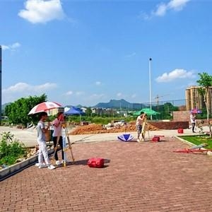 我院学生使用水准仪测量高程